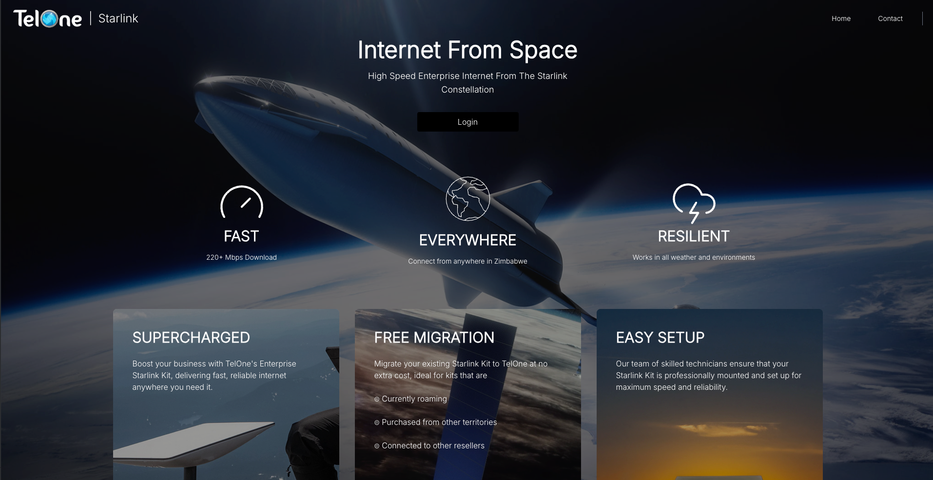 TelOne Starlink Portal